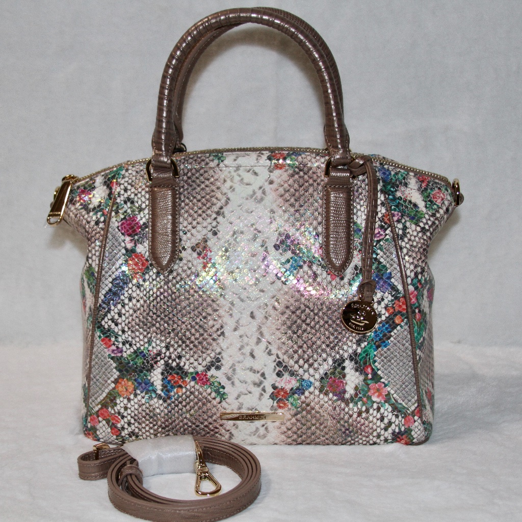 Nwt Brahmin Medium Duxbury Satchel Piaffe Leather Purse